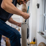 Ashraf Hanna at work in his studio 2019